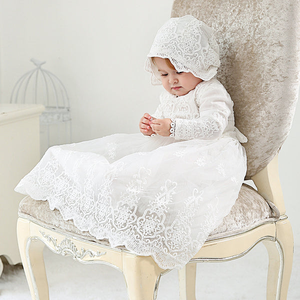 Children's Long Dress Baby Girl Baby Wedding Dress Dress Baptism Dress