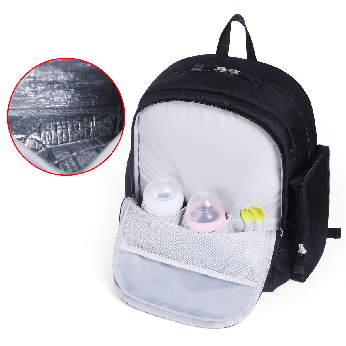 Large-capacity Waterproof Mommy Bag Double Buckle With Changing Pad