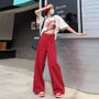 Vintage Jeans Women's Summer High Waist Loose Personality Wide Leg Trousers