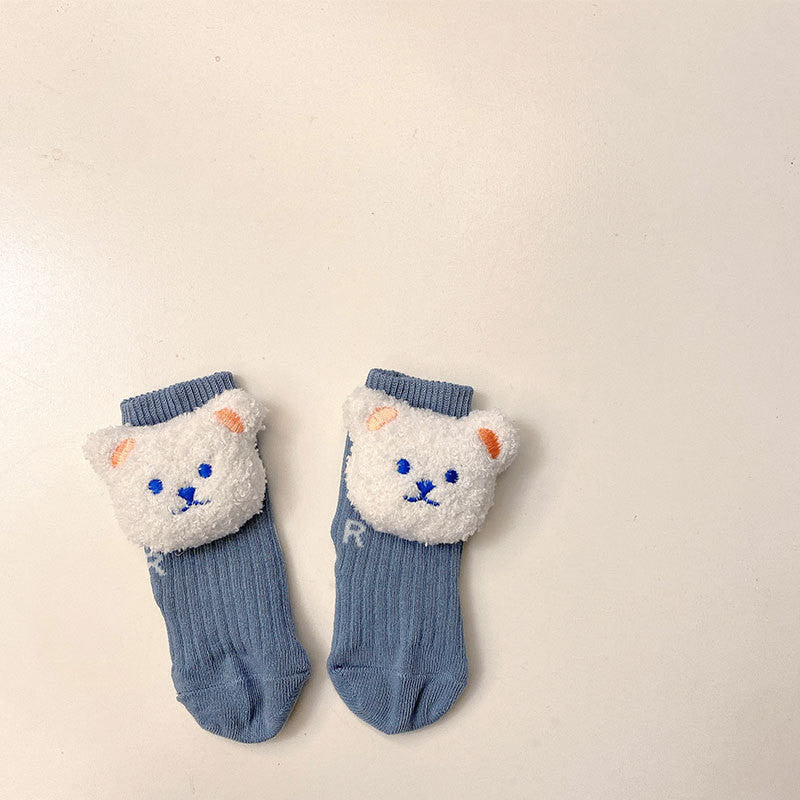 New Autumn And Winter Children's Socks Bear Tube Socks Doll For Babies Baby Socks