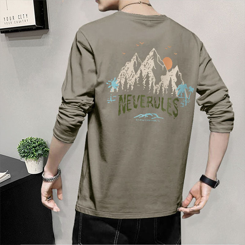 Men's Mountain Crew Neck Long Sleeve T-shirt