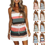 Fashion Stripe Drawstring Dress Summer Dress Loose Sleeveless Dress Women's Comfortable Casual Outfits Wear