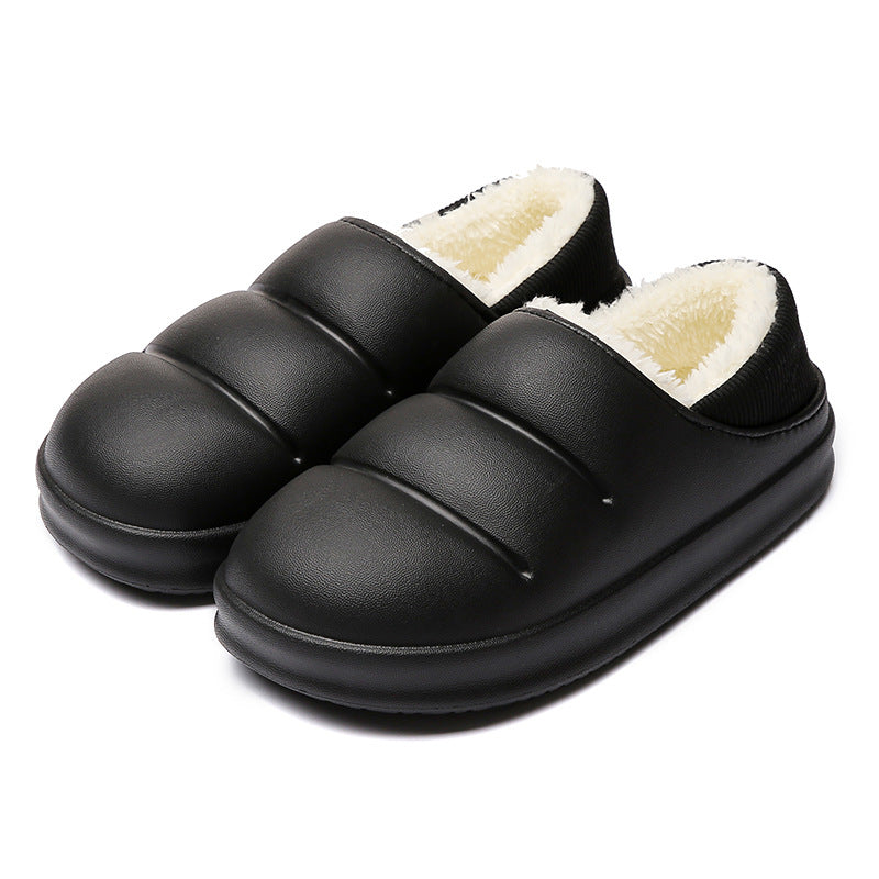 Couple Cotton Slippers Women Winter Warm House Shoes Waterproof Garden Slipper