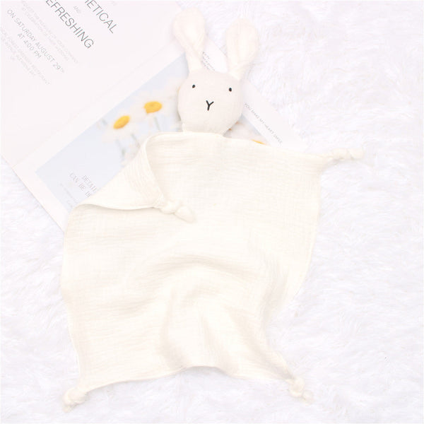 Baby's Pure Cotton Double-layer Gauze Appeasing Towel Baby Sleep Companion Doll Rabbit Saliva Towel