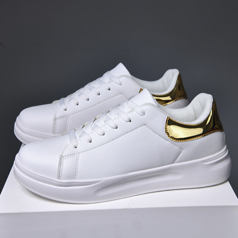 Large Size White Shoes Leather Waterproof Leisure Sneaker