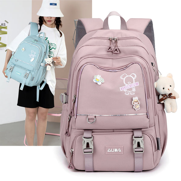 Girls' Large Capacity Student Backpack