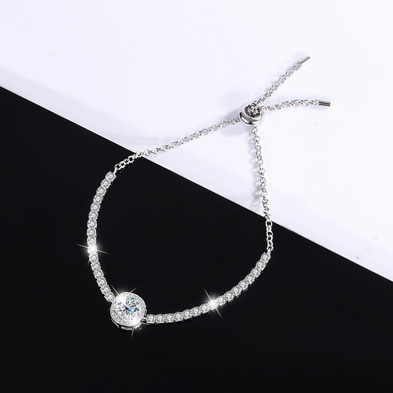 S925 Silver Moissanite Galaxy Bracelet