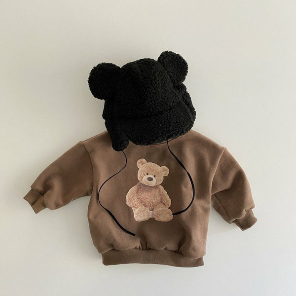 Children's Clothing Autumn Winter Baby Bear Printed Sweater