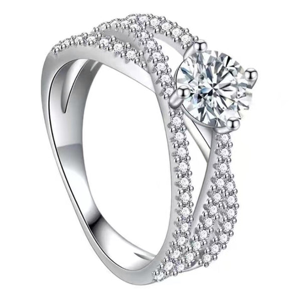 Three Lives III Moissanite Ring Female One Carat