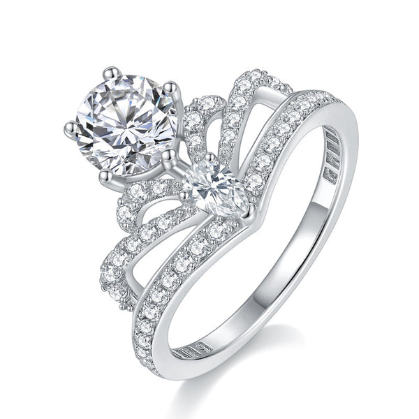 Moissanite Crown New Women's Ring