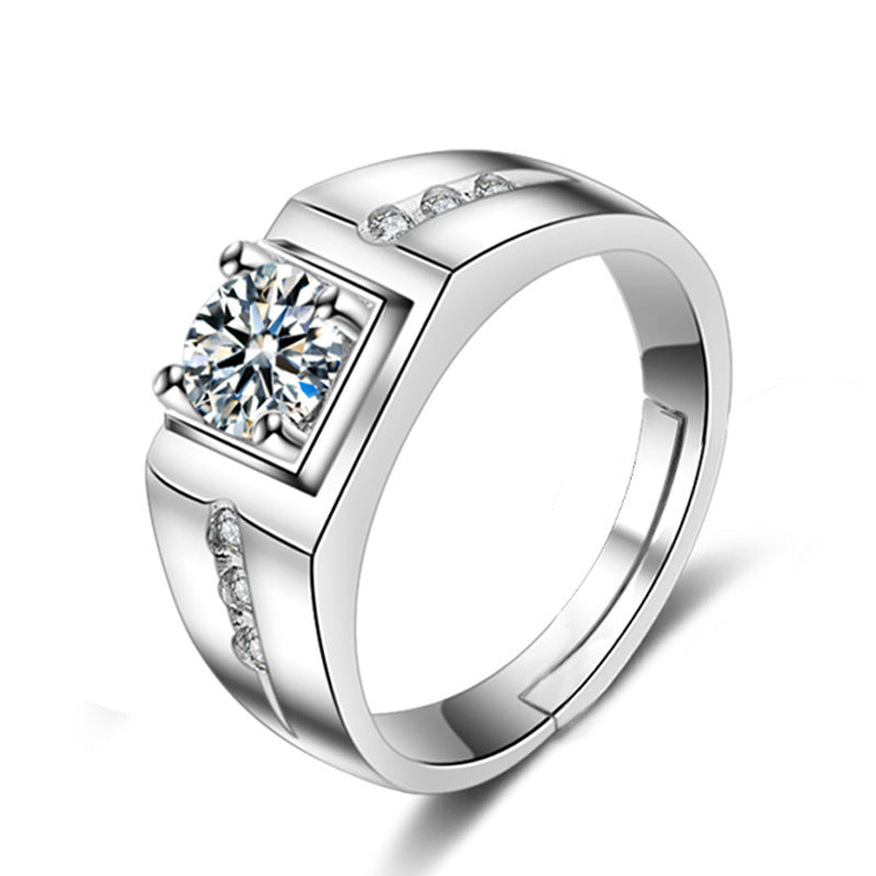 Men's Diamond Ring Moissanite Ring Fashion