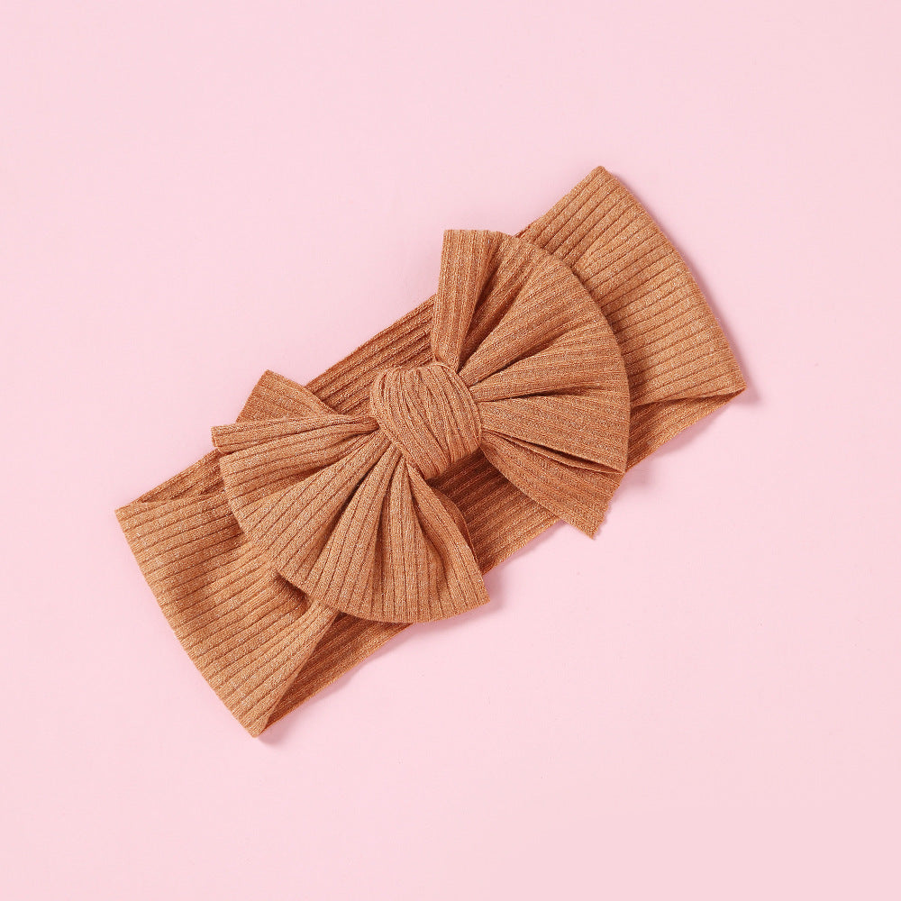 Children's Elastic Nylon Wide Bow Baby Hair Band