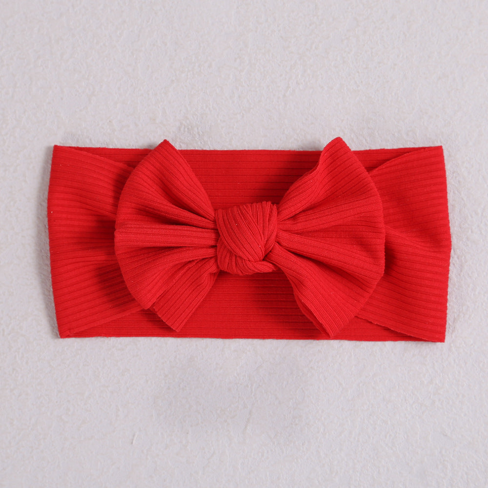 Children's Elastic Nylon Wide Bow Baby Hair Band