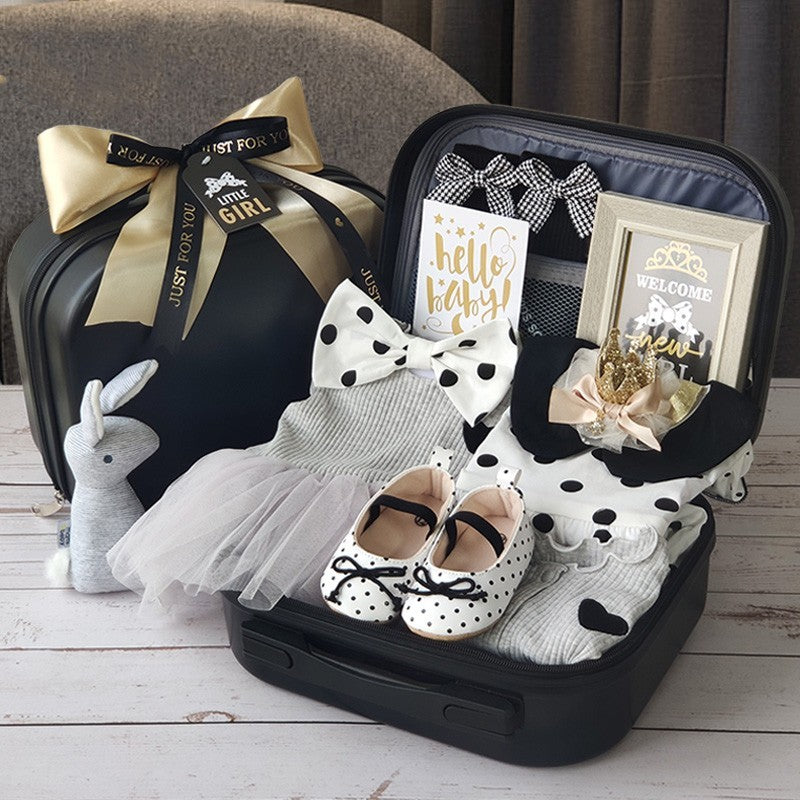 Baby Gift Package Little Princess Black Gold Dress Polka Dot Set