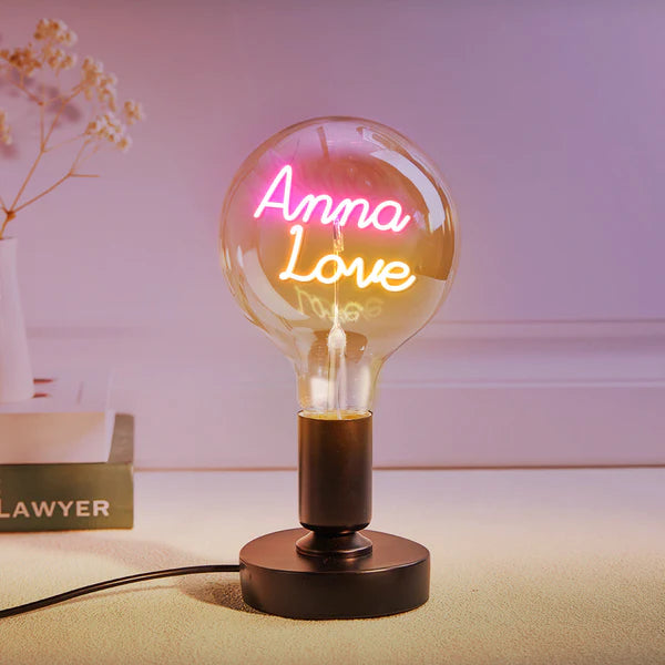 Custom Text Lamp, Edison Led Filament Modeling Lamp Soft Light Bulbs