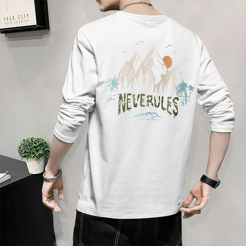 Men's Mountain Crew Neck Long Sleeve T-shirt