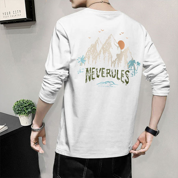 Men's Mountain Crew Neck Long Sleeve T-shirt