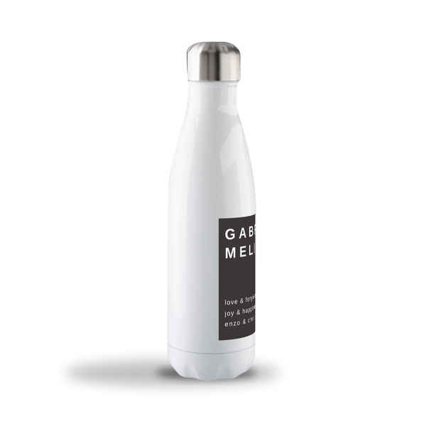 Black Label Customize 17oz Stainless Steel Bottle