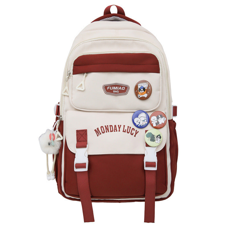 Junior High School Student Simple All-match Travel Backpack