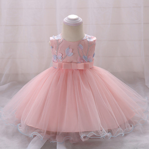 Three-dimensional Flower Girls' Baby Wedding Dress