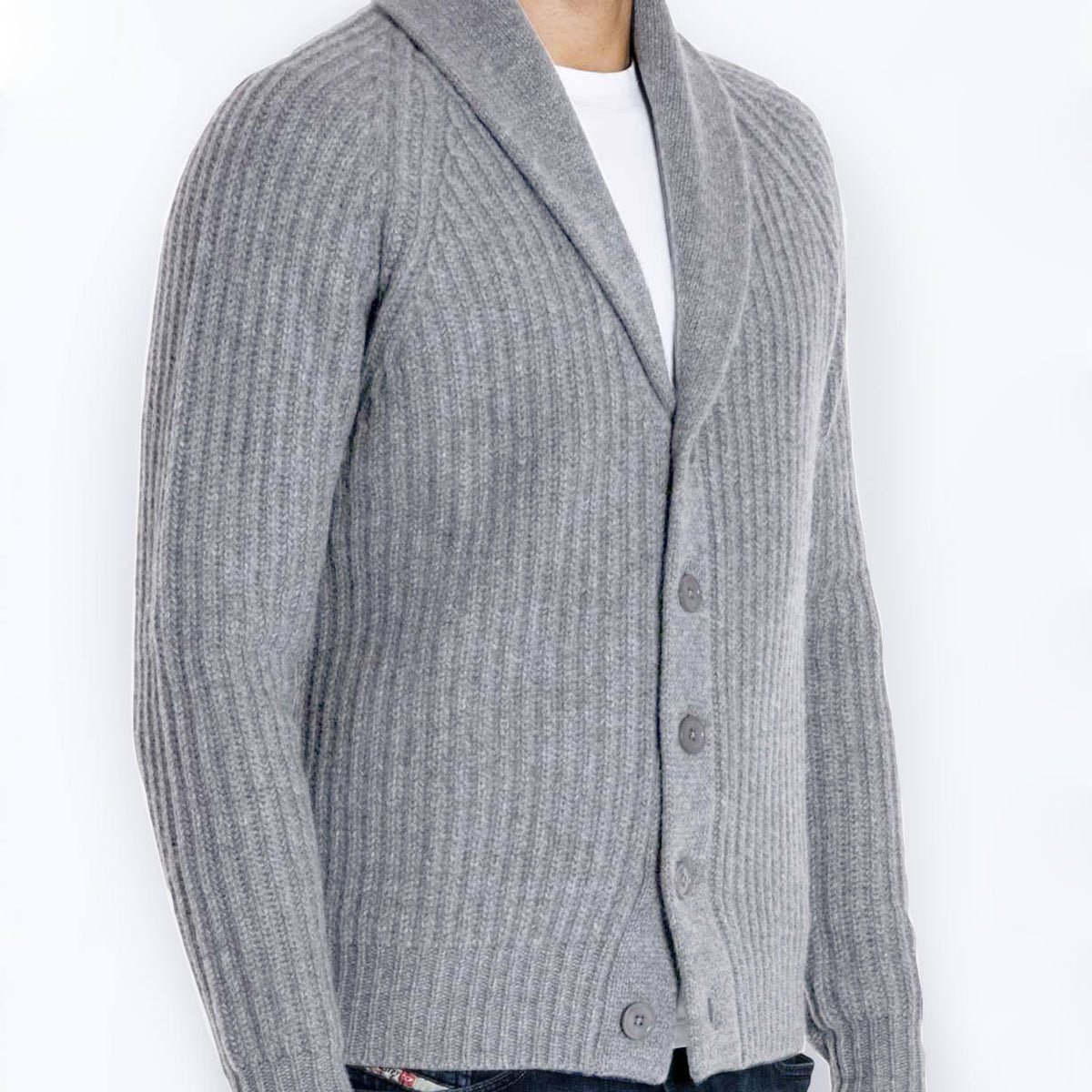 Long Sleeve Cardigan Men Knitted Sweater