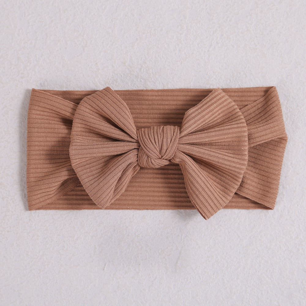 Children's Elastic Nylon Wide Bow Baby Hair Band