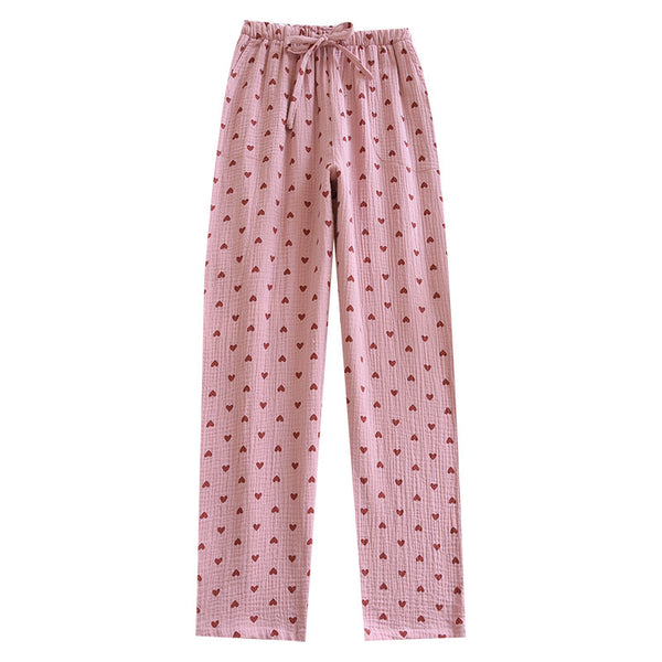 Women's Double-layer Cotton Yarn Home Pants