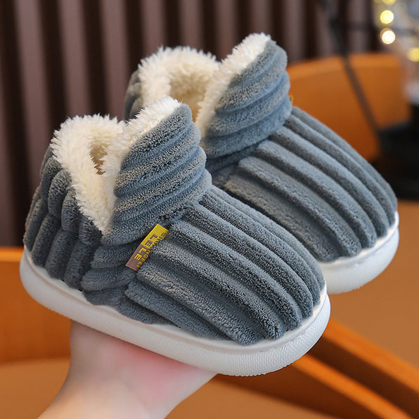 Children's Cotton Slippers Winter Baby Indoor Bag Heel Warm Plush Non-slip