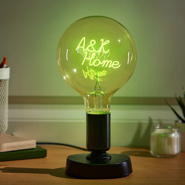 Custom Text Lamp, Edison Led Filament Modeling Lamp Soft Light Bulbs