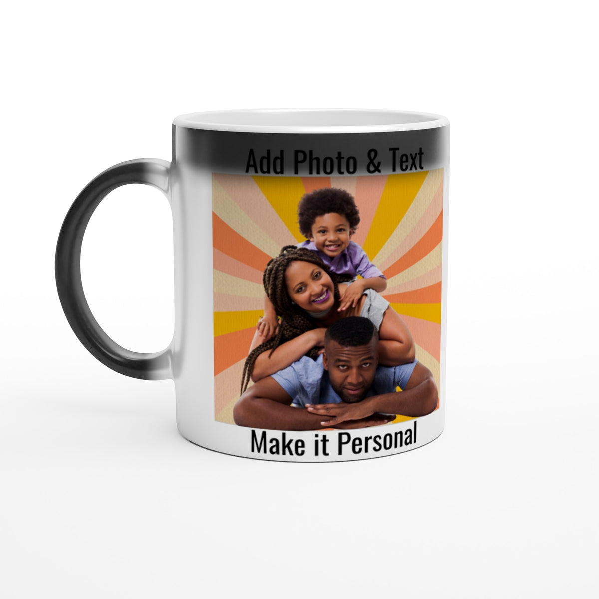 Personalized Magic Mug with Photo Custom 11oz Ceramic,  Colour Changing Coffee Cup Heat Sensitive Mug