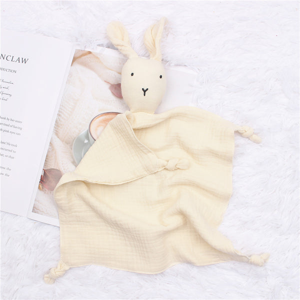 Baby's Pure Cotton Double-layer Gauze Appeasing Towel Baby Sleep Companion Doll Rabbit Saliva Towel