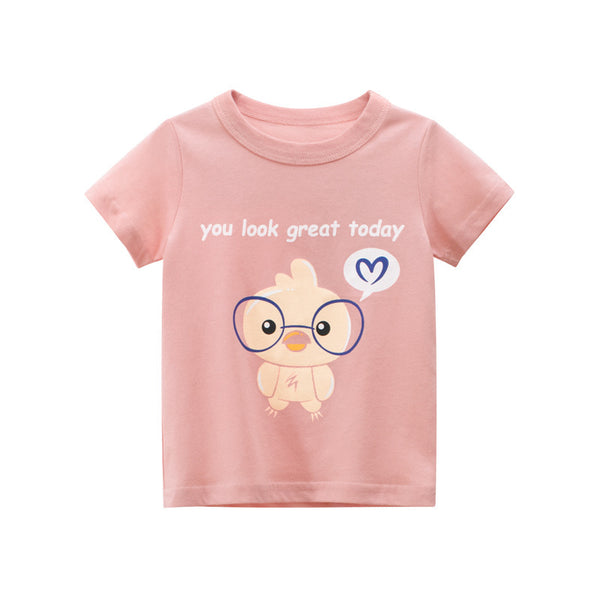 Baby Han Short-sleeved T-shirt Cute Girls' Top