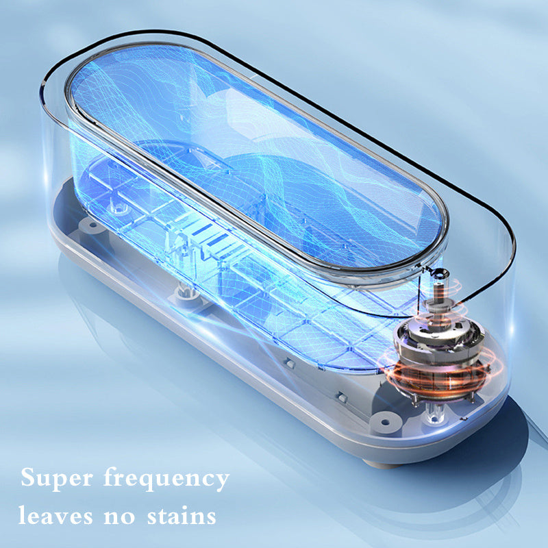 Ultrasonic Cleaning Machine - High Frequency Vibration Wash Cleaner for Jewelry, Glasses, Watches, Rings, and Dentures