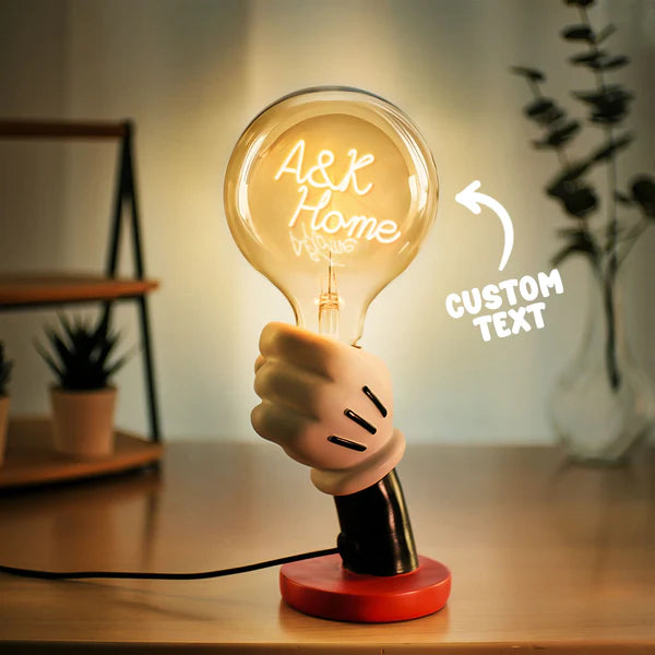 Custom Text Vintage Edison Led Filament Modeling Lamp Soft Light Bulbs