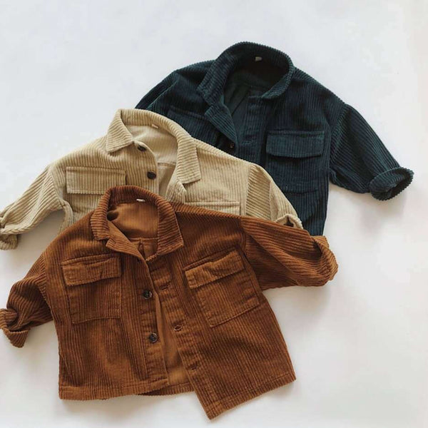 Vintage Kids Corduroy Loose Cardigan Jacket