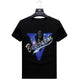  Black Blue V Small Skull