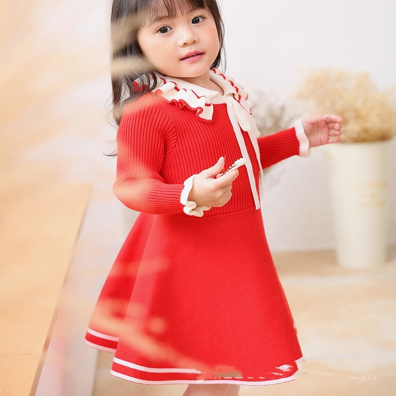 Plus Fleece Warm Princess Skirt Girls Cute Fashion Dress