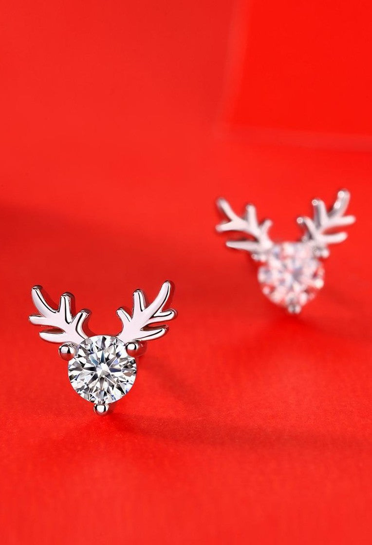 Moissanite One Deer Has Your Ear Studs 925 Silver Earrings Earring Silver Accessories Wholesale