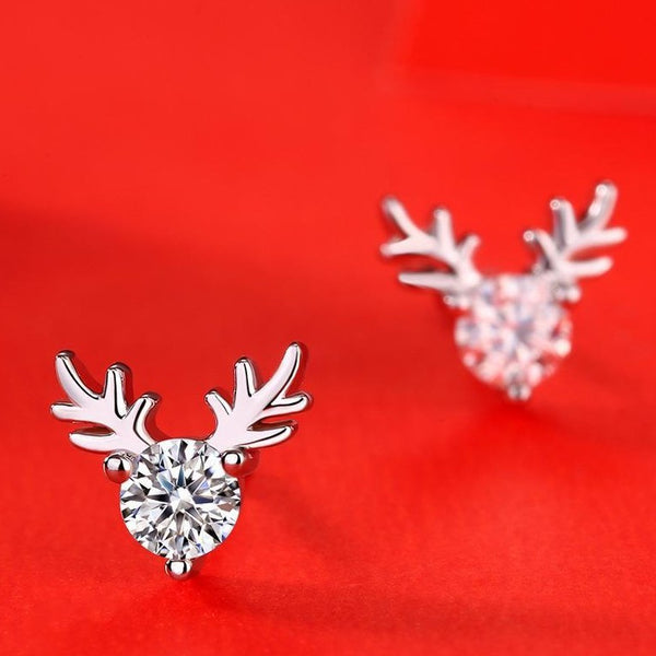 Moissanite One Deer Has Your Ear Studs 925 Silver Earrings Earring Silver Accessories Wholesale