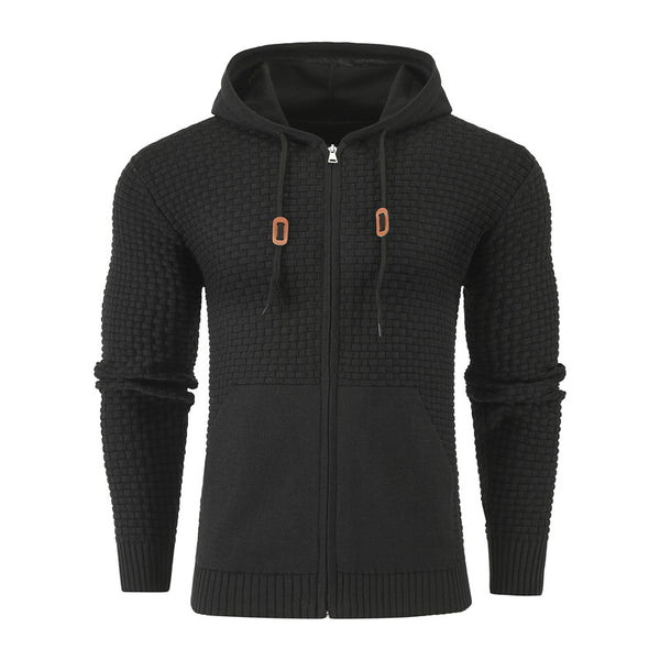 Four Seasons Knitting Zipper Hoodies Leather Printing 3D Outdoor Sports Hoodies with Pockets