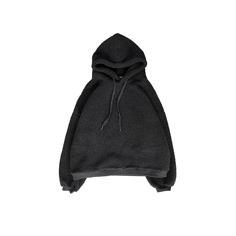 Hooded Sweater Men Plus Cashmere Thickened Lamb Cashmere Sweater