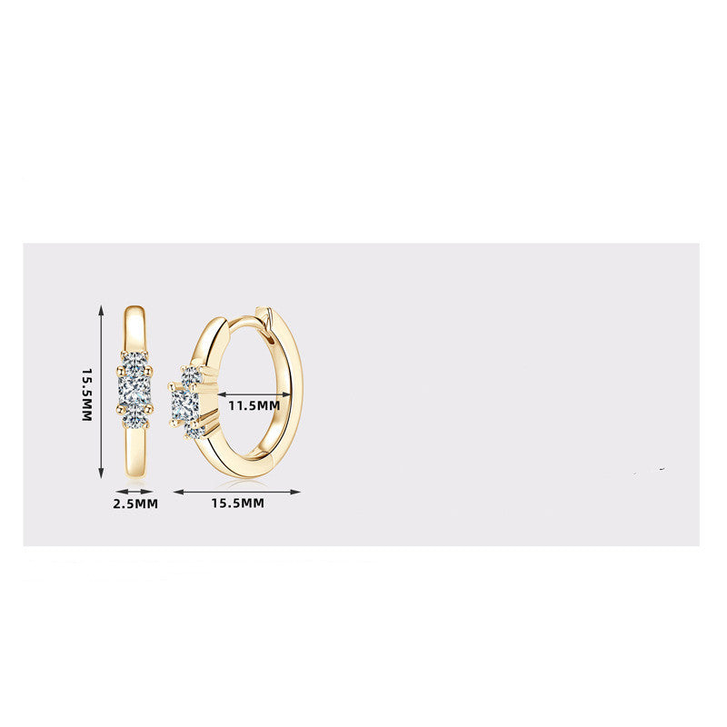 Women's Fashion Moissanite All-match Earrings