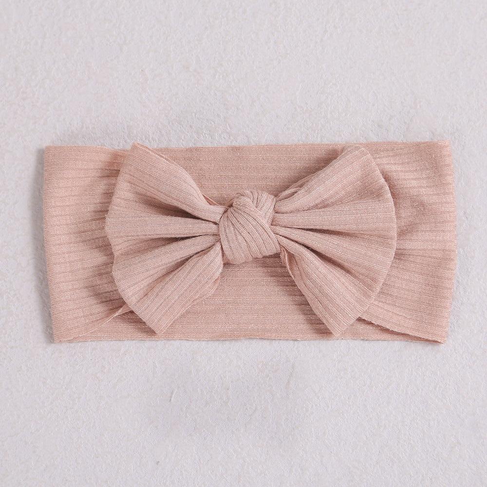 Children's Elastic Nylon Wide Bow Baby Hair Band