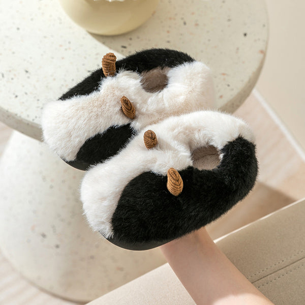 Children's Slippers Cotton Winter Fleece-lined Non-slip Baby Cotton Slippers