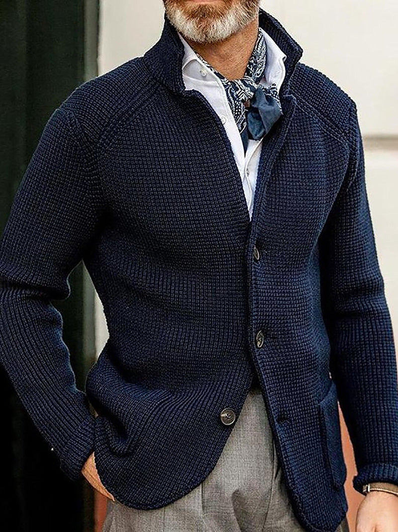 Fashionable Knitted Sweater Men's Coat