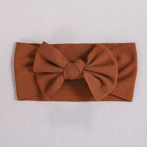 Children's Elastic Nylon Wide Bow Baby Hair Band