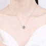 Women's Sterling Silver Simple Moissanite Necklace