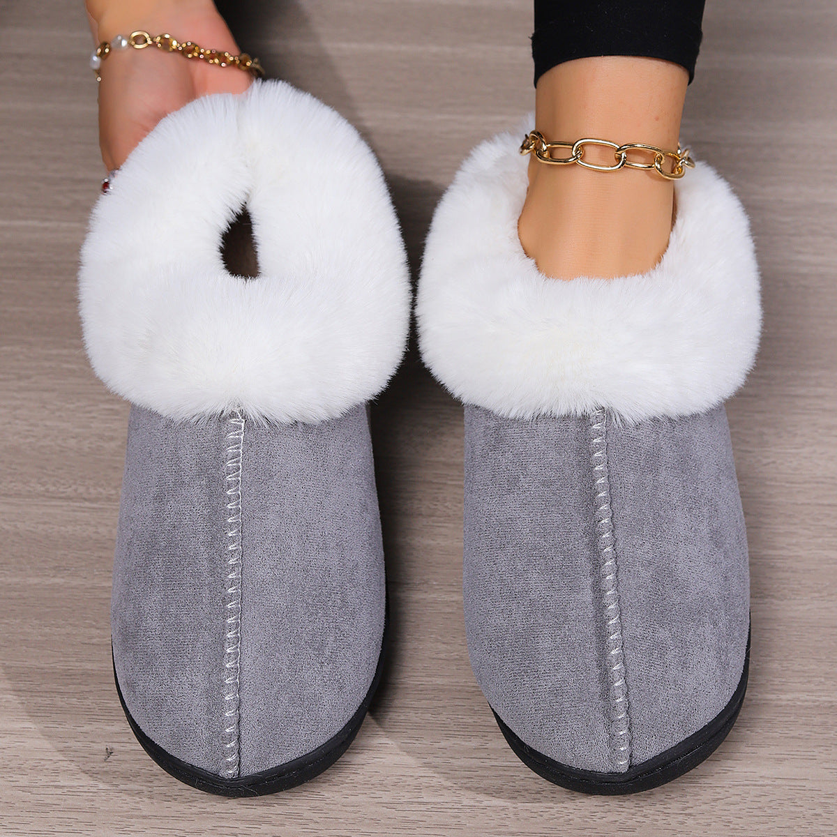 Home Cotton Slippers Women's Non-slip Neutral Slippers