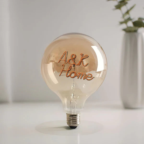 Custom Text Vintage Edison Led Filament Modeling Lamp Soft Light Bulbs