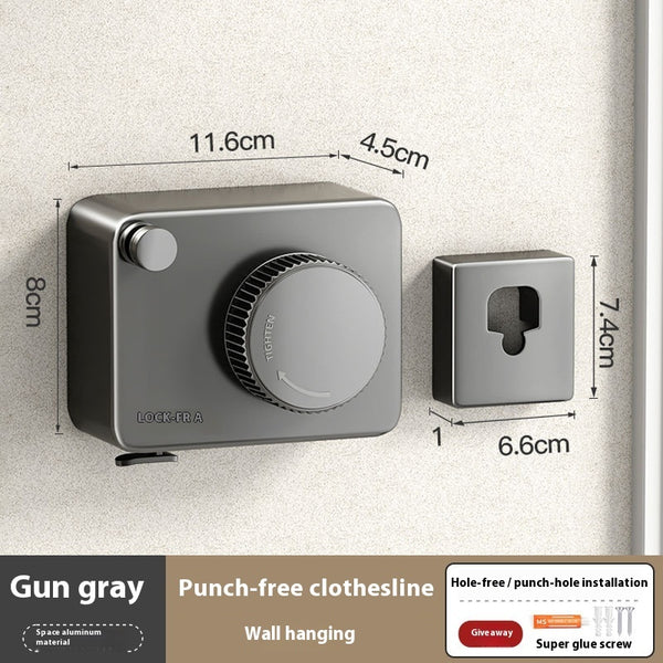 Invisible Clothesline Indoor Punch-free Telescopic